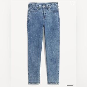 Old Navy OG Straight Rhinestone Embellished Ankle Jeans